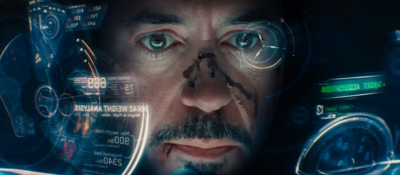iron man plan a linterieur du casque