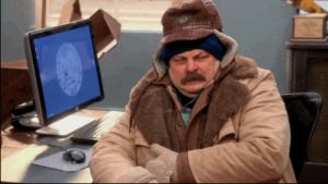 Ron Swanson cold