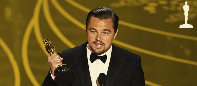 DiCaprio dicaprio recevant un oscar