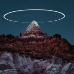 photo auréole de lumière drone art