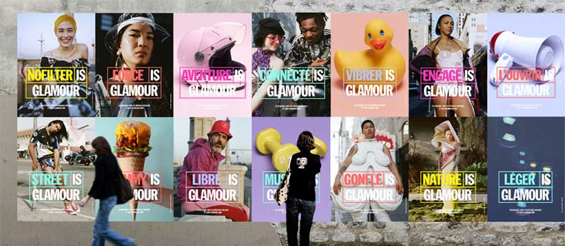 glamour nouvelle formule campagne affichage nouveau glamour