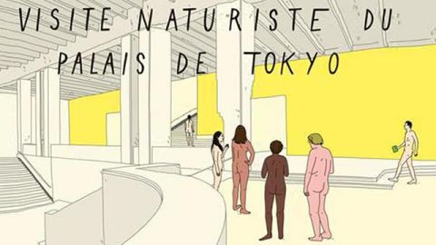 dessin visite naturiste du palais de tokyo