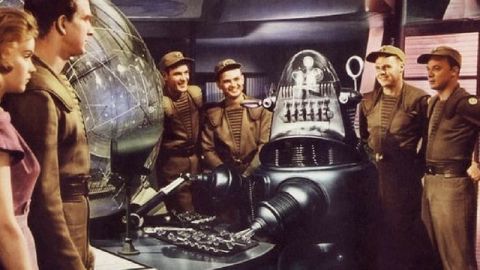 une affiche rétro pour un film de science fiction