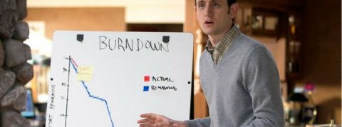 SiliconValley Jared avec un graphique dans un épisode de Silicon Valley