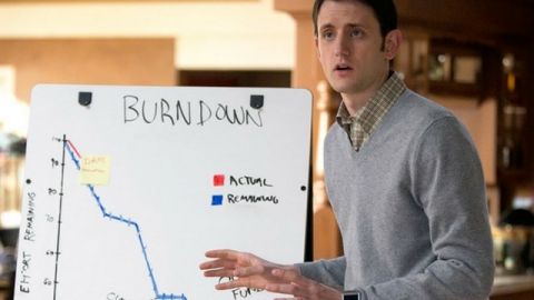Jared avec un graphique dans un épisode de Silicon Valley
