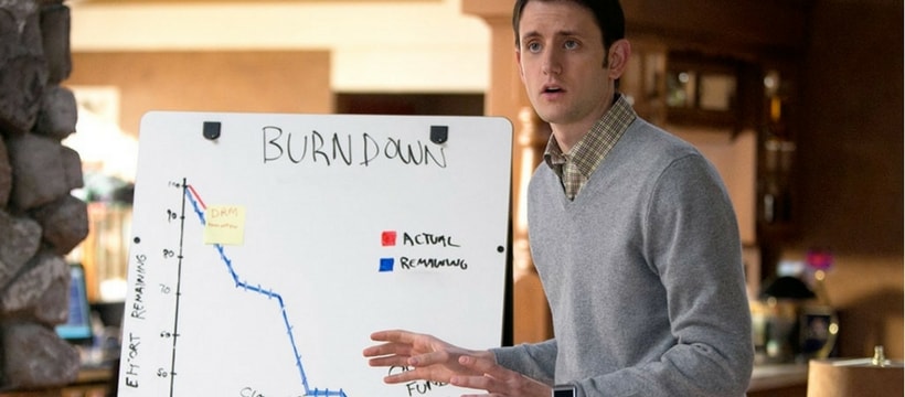 SiliconValley Jared avec un graphique dans un épisode de Silicon Valley