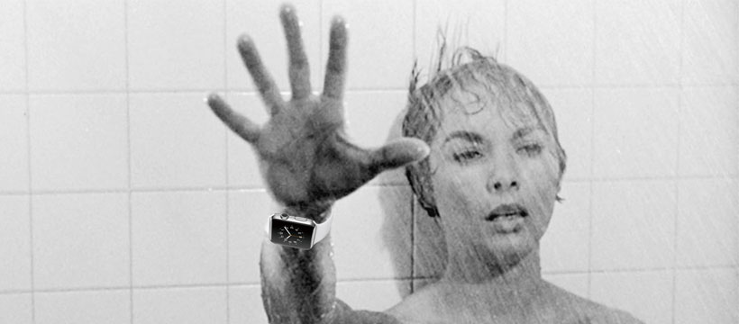 apple watch crime Un extrait du film Psychose, sur lequel a été ajouté une Apple Watch