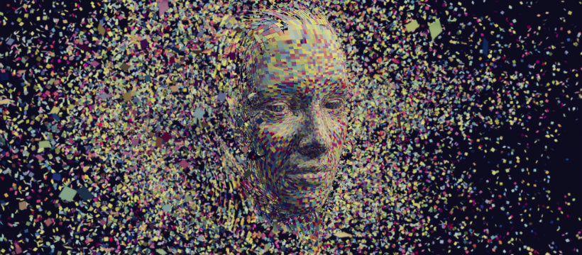 IA Un visage pixellisé artistique