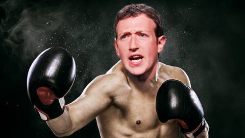 Mark Zuckerberg en train de faire de la boxe
