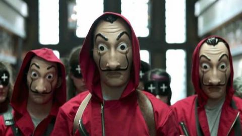 un extrait de la série Netflix, Casa de Papel