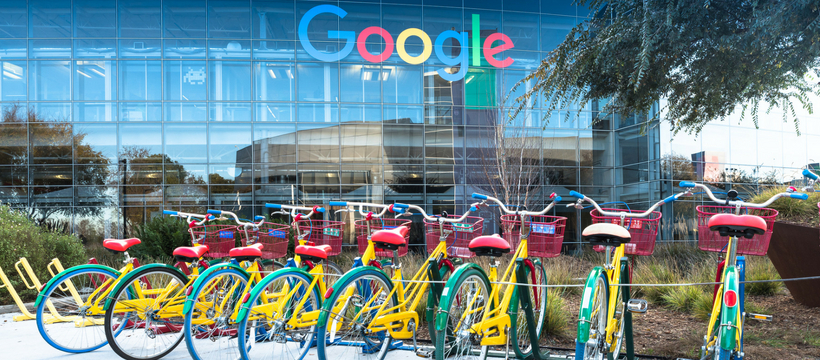 google vélo google devant les locaux Google