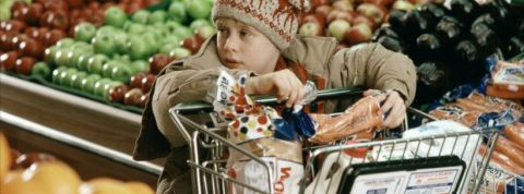 home-alone macauley culkin dans home alone au supermarché