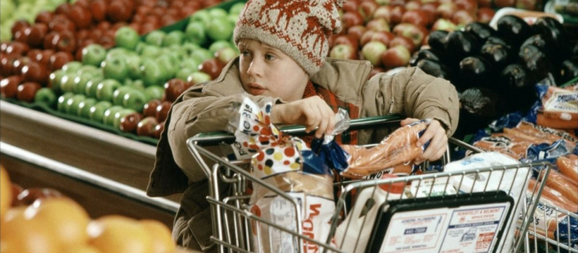 home-alone macauley culkin dans home alone au supermarché