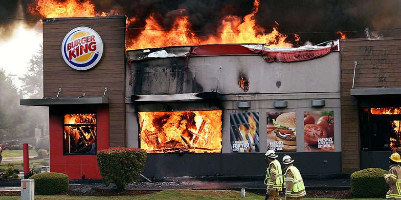 Print Burger King incendie