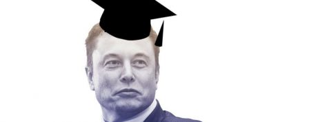 ElonMusk Elon Musk avec un chapeau de diplômé