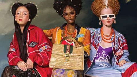 gucci Trois femmes posant pour Gucci