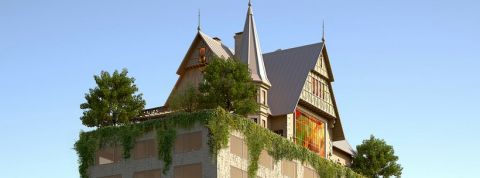 hotel-metz une maison sur le toit d'un hôtel
