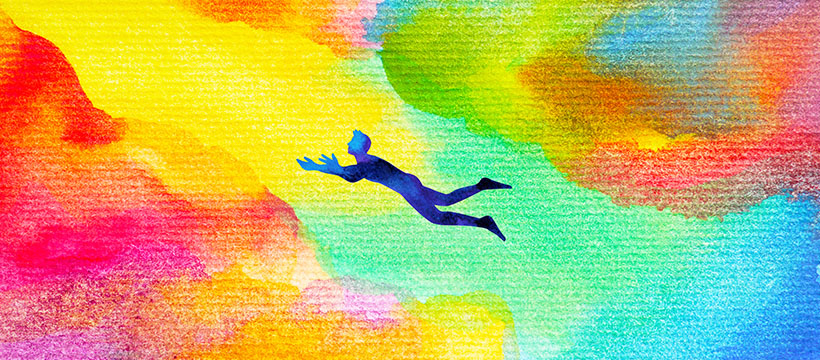 information cerveau homme en aquarelle