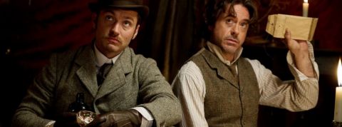 Sherlock Jude Law et Robert Downey Junior dans le film Sherlock Holmes