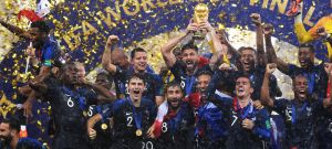 les joueurs de l'équipe de France lors de la Coupe du Monde 2018