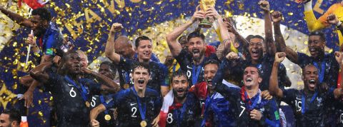 coupe monde youtube les joueurs de l'équipe de France lors de la Coupe du Monde 2018