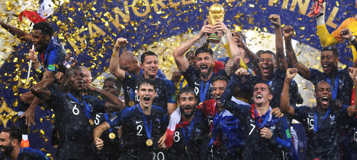coupe monde youtube les joueurs de l'équipe de France lors de la Coupe du Monde 2018
