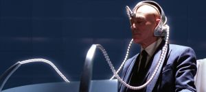 Le professeur Xavier en train d'utiliser le Cerebro