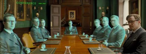 Demain, on travaillera en hologrammes Un extrait du film Kingsman, où les agents secrets se retrouvent pour une réunion en hologrammes