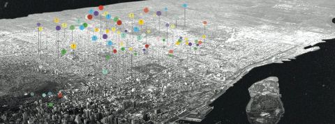 Projet Young, initiative d'urbanisme transitoire au Québec Photo d'une carte vue d'en haut