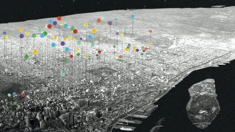 Photo d'une carte vue d'en haut