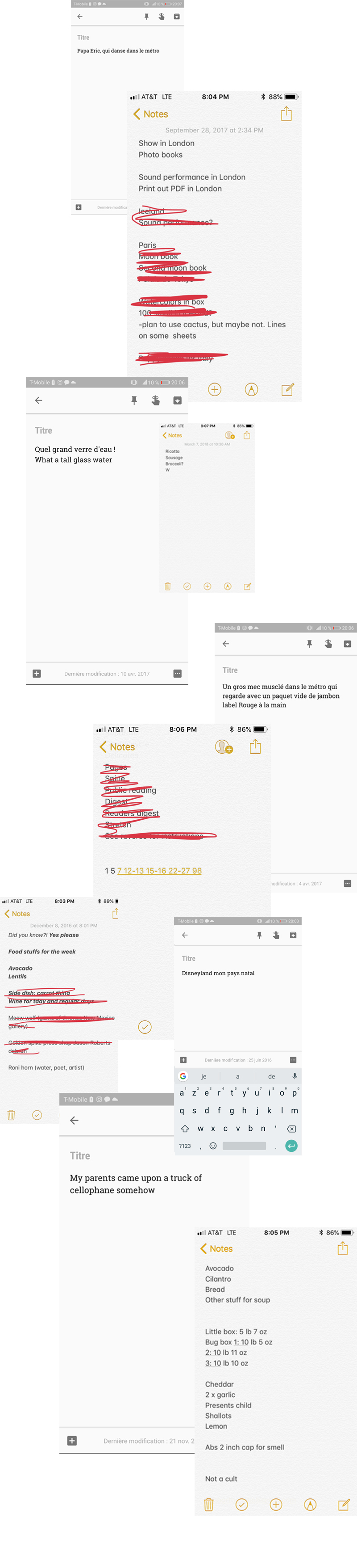 photos de notes d'iPhone