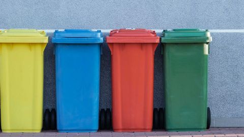 Poubelles colorées