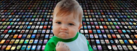 Les enfants réussissent à déjouer les limitations d'écran le meme - Yes Baby - devant un mur d'applications