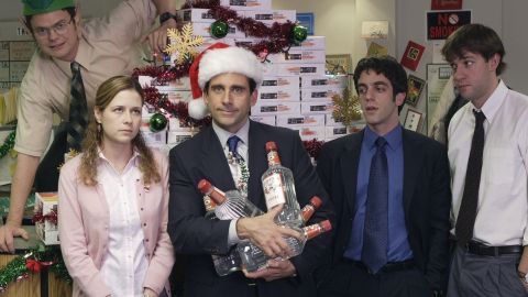 Les acteurs de The Office en train de célébrer Noël