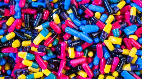 Pilules colorées