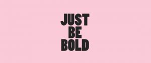 Just Be Bold, le logo du cabinet d'avocats BOLD, sur un fond rose