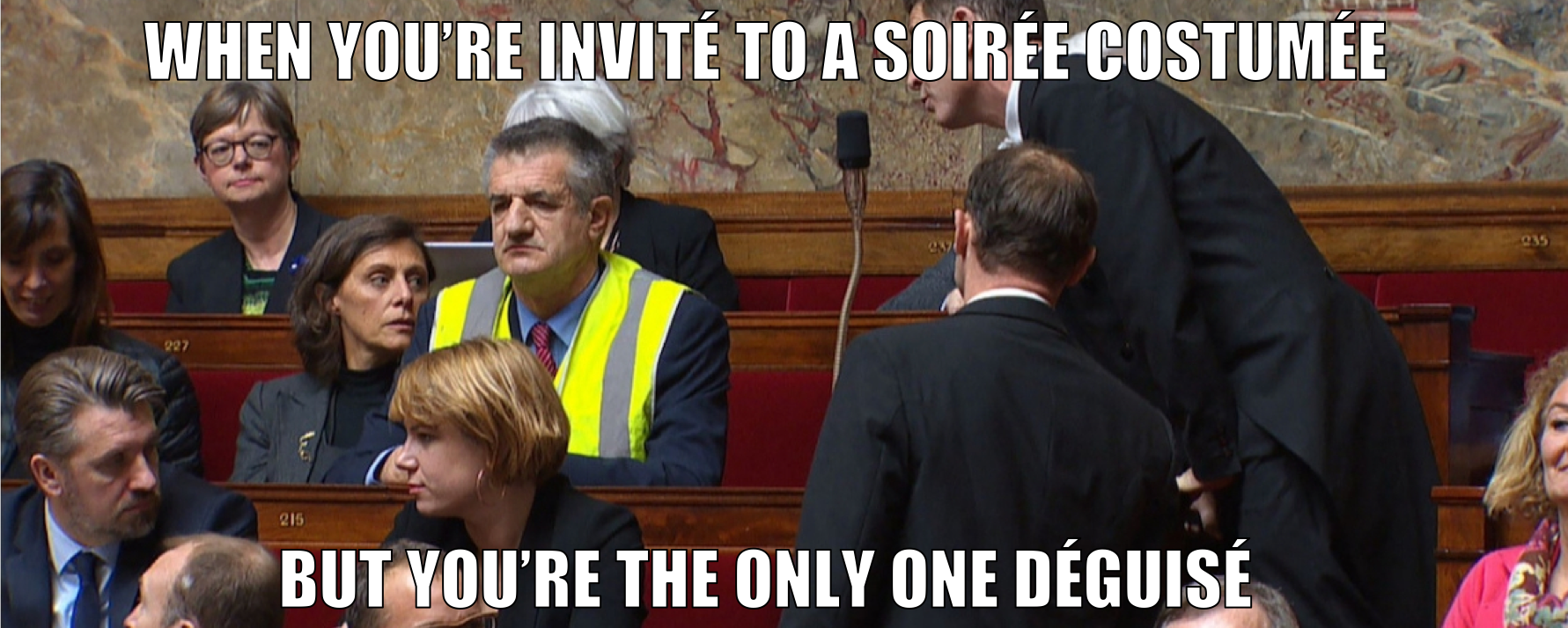 Le roi du mème s'appelle Yugnat999 Jean Lassalle en gilet jaune à l'Assemblée