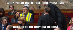 Jean Lassalle en gilet jaune à l'Assemblée