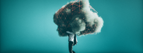 data visualisation management visuel Un homme à tête de nuage