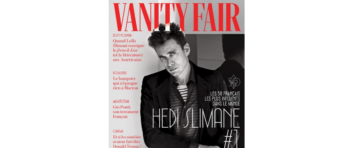 Les 50 Français les plus influents dans le monde Hedi Slimane en couverture de Vanity Fair