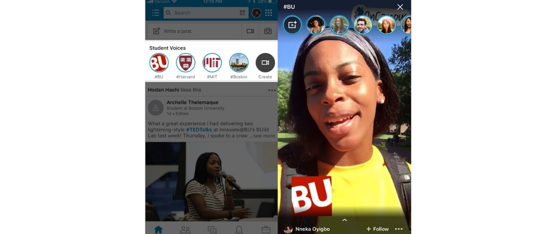 LinkedIn lance ses Stories Student Voices LinkedIn