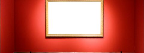 musee et cadre vide un cadre vide dans une salle de musée