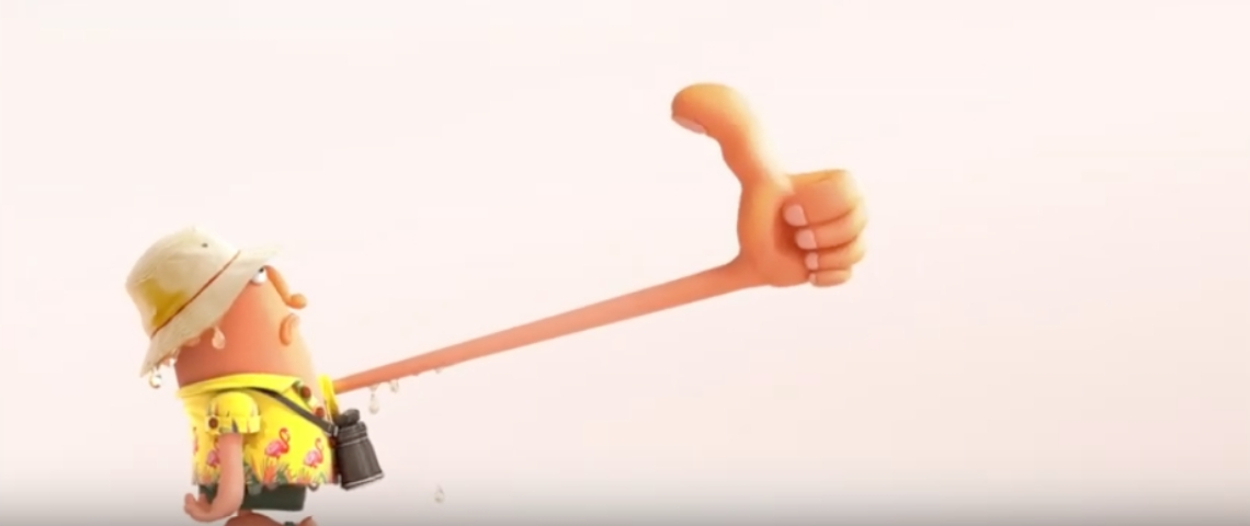 La nouvelle campagne AIDES Dessin d'un homme avec un gros pouce