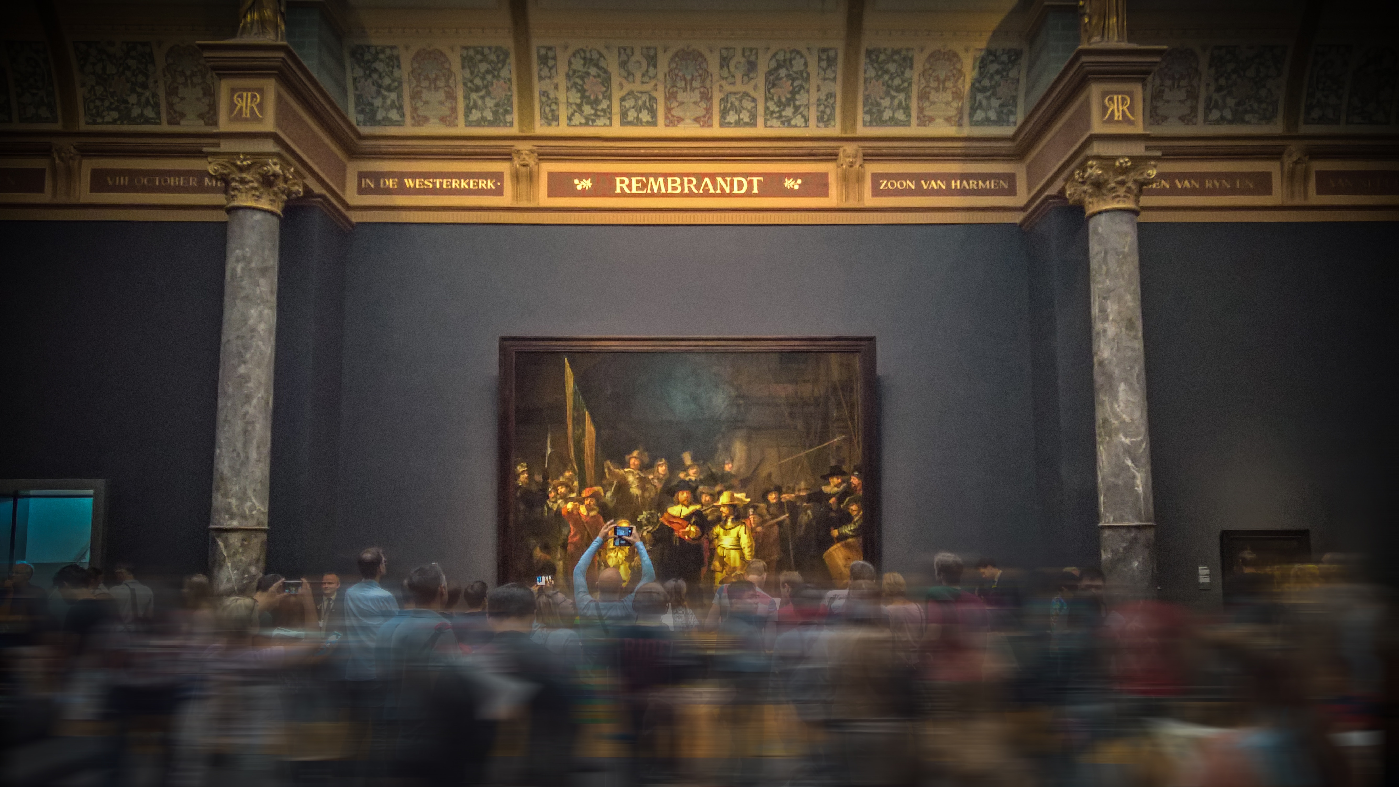 foule au musée
