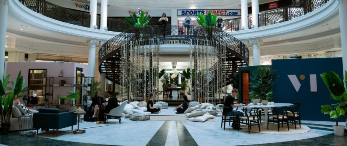 Vivahouse propose de dormir dans un centre commercial Le centre commercial Whiteleys Bayswater à Londres