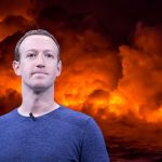 zuckerberg devant une éruption volcanique