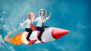 Gutenberg sur une fusée