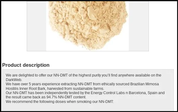 une petite annonce de drogue