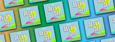 reply all logo le logo d'un podcast