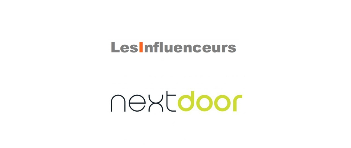 Les Influenceurs remporte le budget Nextdoor Logos de Nextdoor et Les Influenceurs